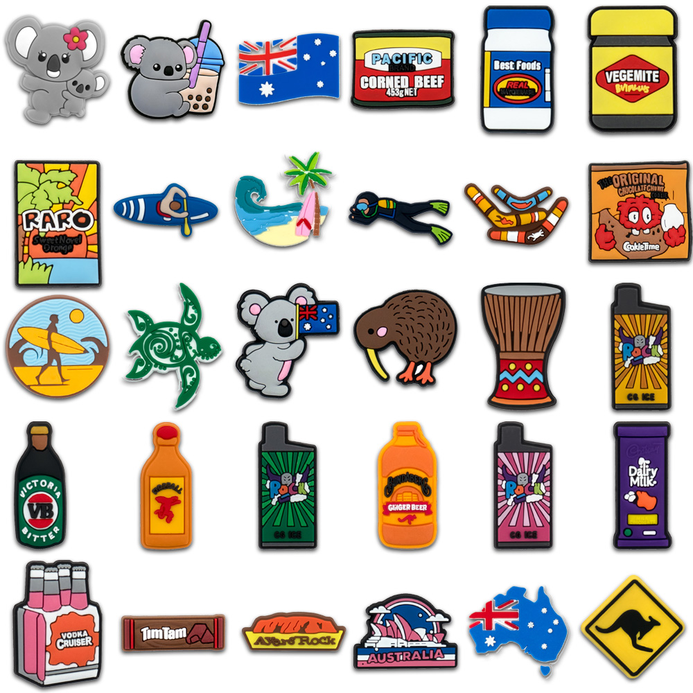 Men'S Accessories Australia - 1pcs PVC Australia Style Shoe Charms