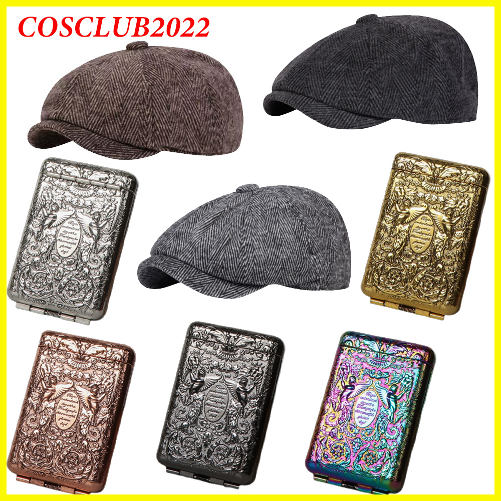 Men'S Accessories Case - Tommy Shelby Cosplay Beret Hat Cigarette