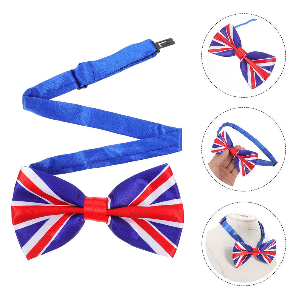 Men'S Accessories Uk - 2Pcs Bow Tie Uk Flag Polyester