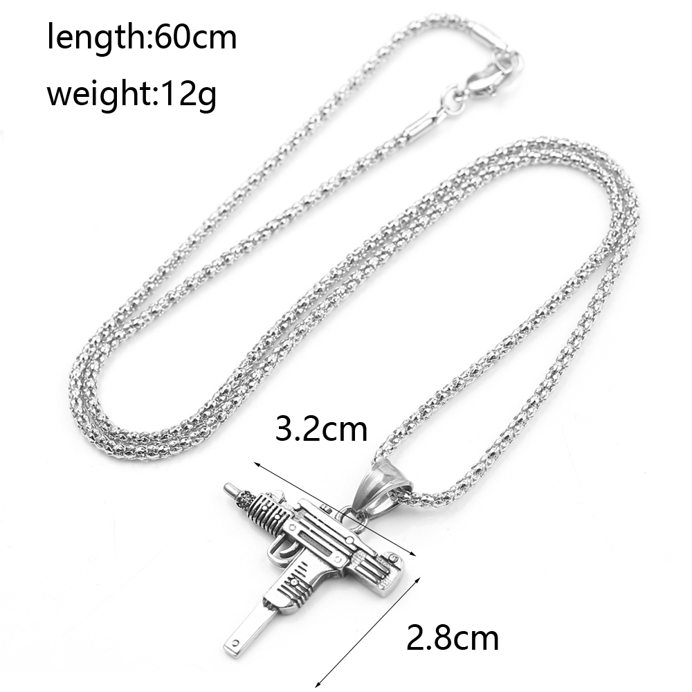 Punk Uzi Pistol Machine Gun Ne - Men'S Accessories And Jewelry review and price
