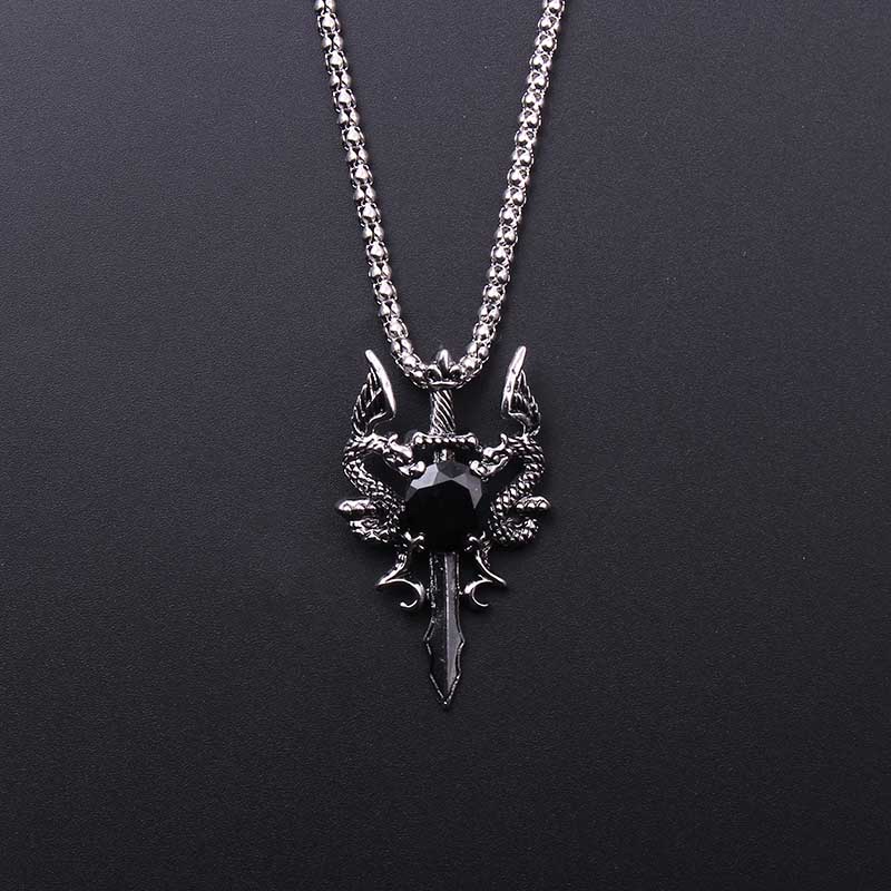 Double Dragon Black Gem Cross  - Men'S Accessories And Jewelry review and price